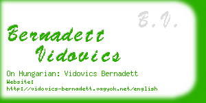 bernadett vidovics business card